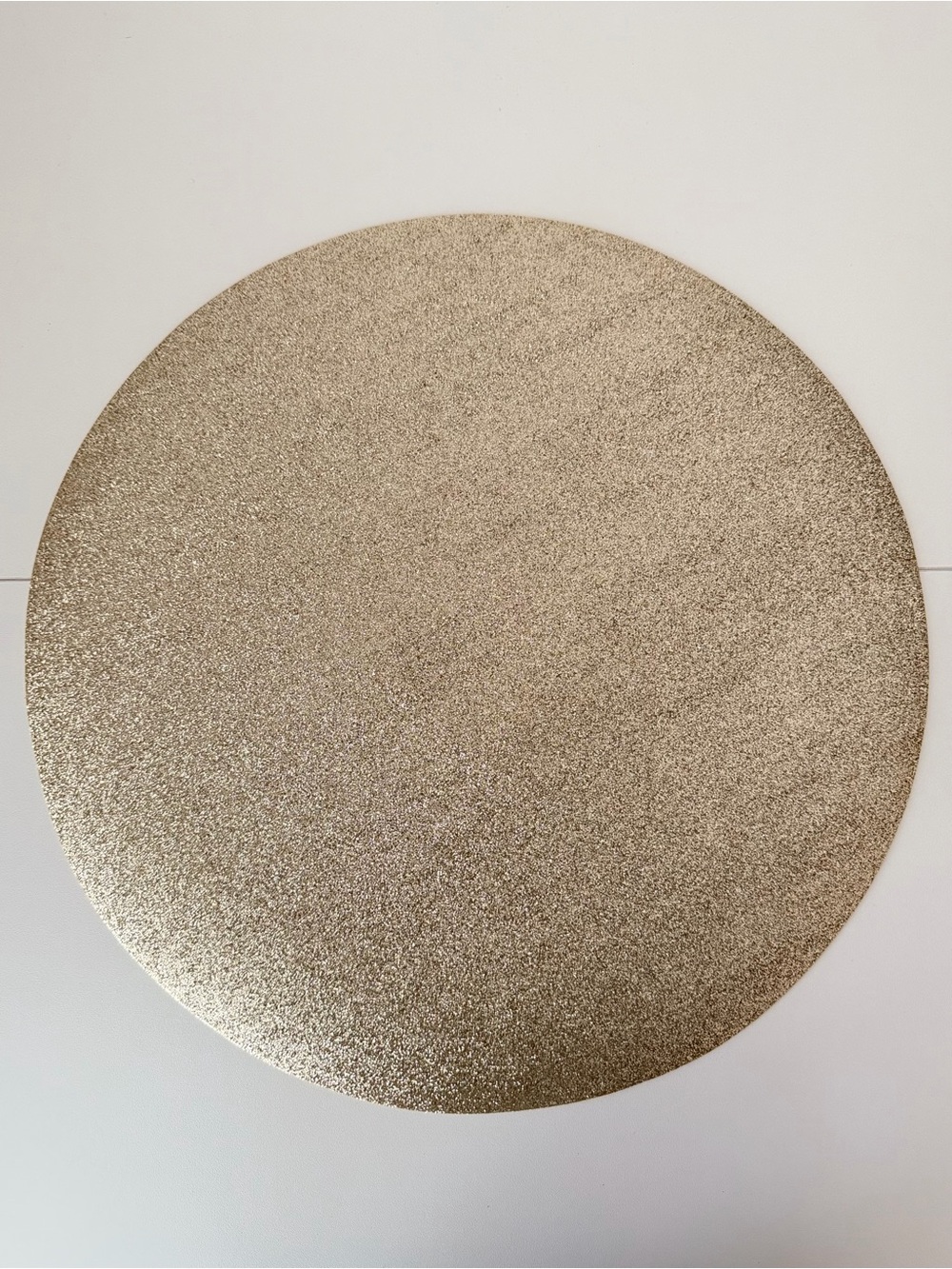 Home Collection Round Placemat 15" Gold Tan Polyester Table Mat Napperon NEW